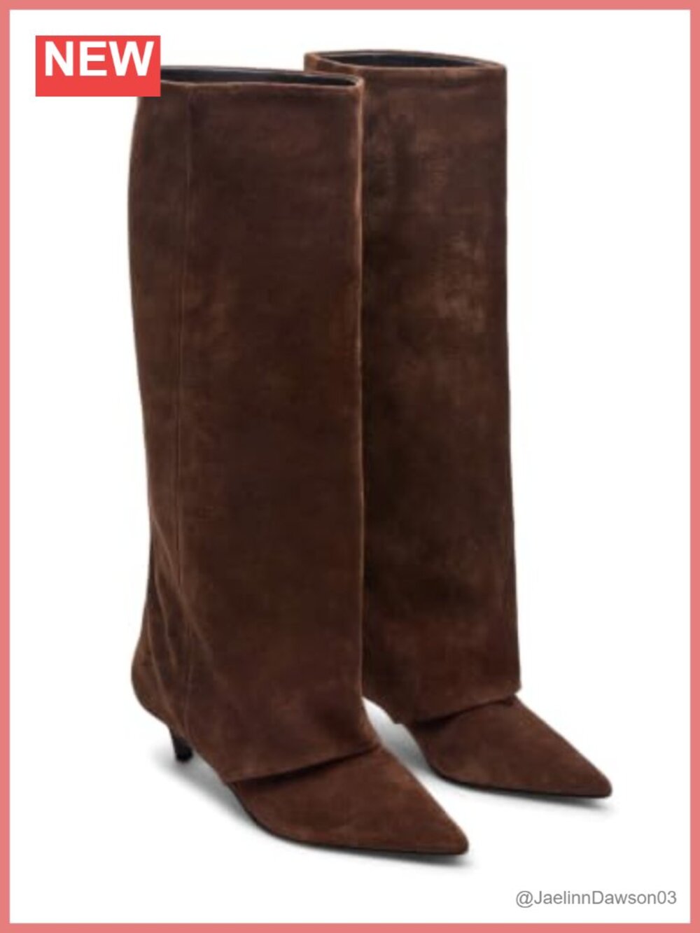 Womens Wide Calf Knee High Boots Pointed Toe Kitten Heel Faux Suede Tall Dress
